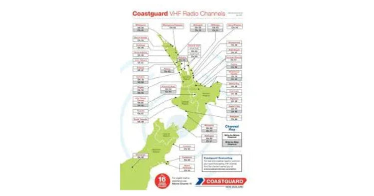Collection of Coastguard Eastern Region Radio Frequencies in a gallery layout