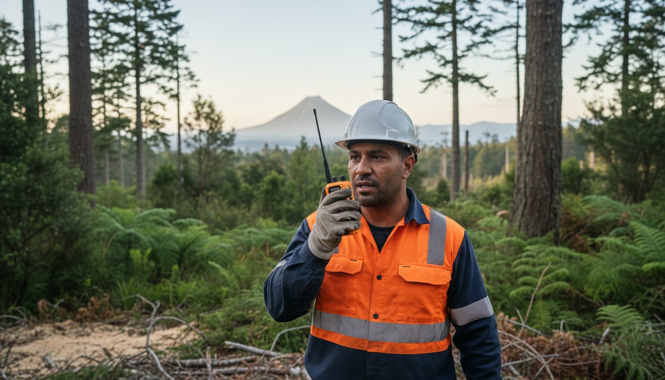 Collection of Reliable Communication for Forestry Workers: A Professional Guide to NZ Standards in a gallery layout