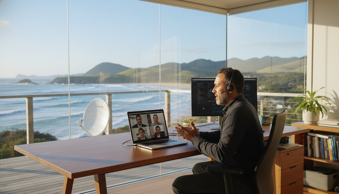 Collection of What is Starlink and How Does It Work? A Simple Guide for NZ in a gallery layout