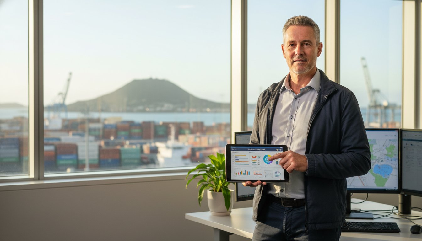 Collection of Top 10 Fleet Management System Benefits for NZ Businesses in a gallery layout