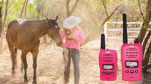Collection of Limited-edition PINK TX6160XMCG Handheld UHF CB radios in a gallery layout
