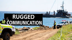 Collection of entel radios are for rugged environments in a gallery layout