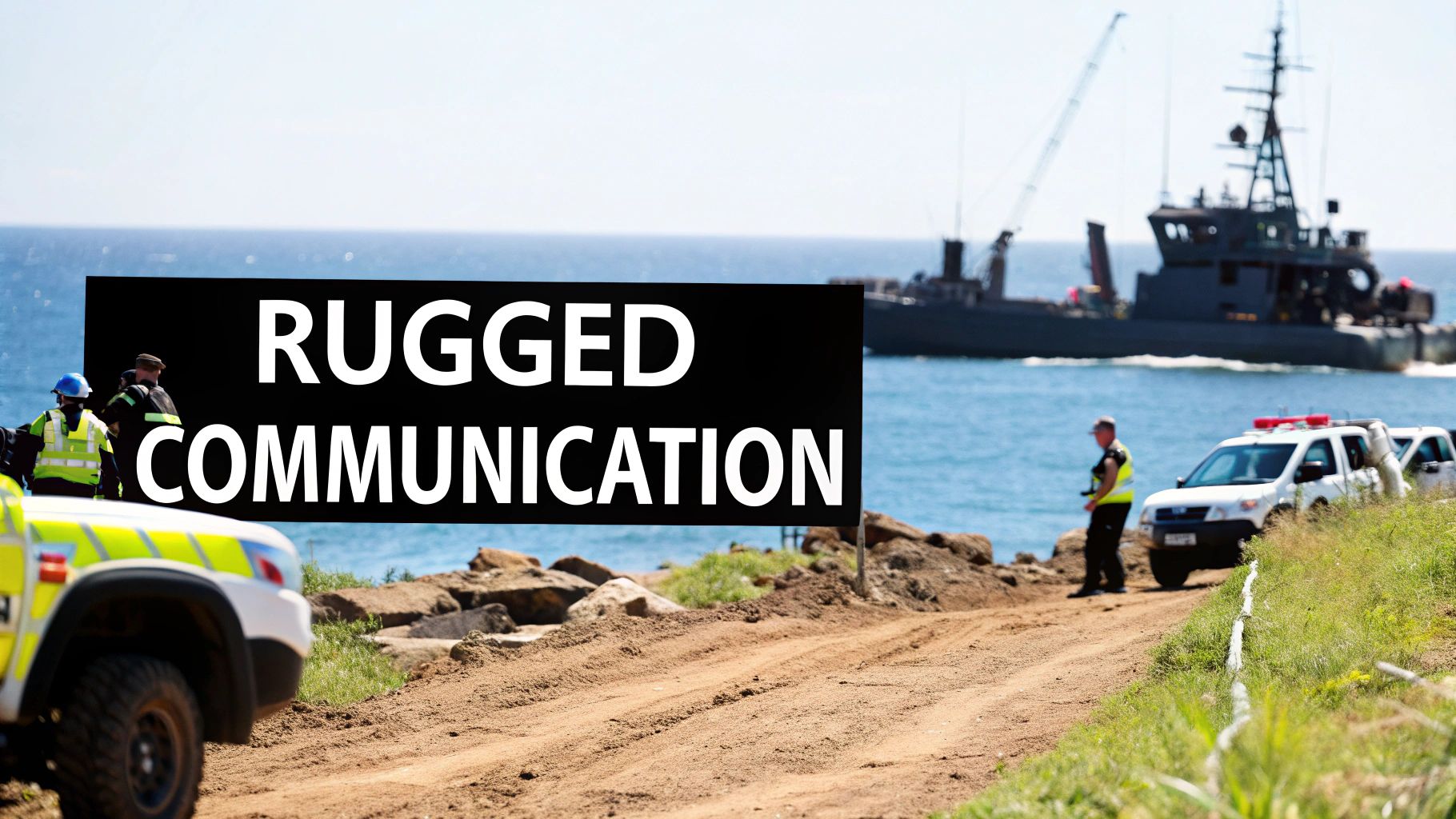 Collection of entel radios are for rugged environments in a gallery layout