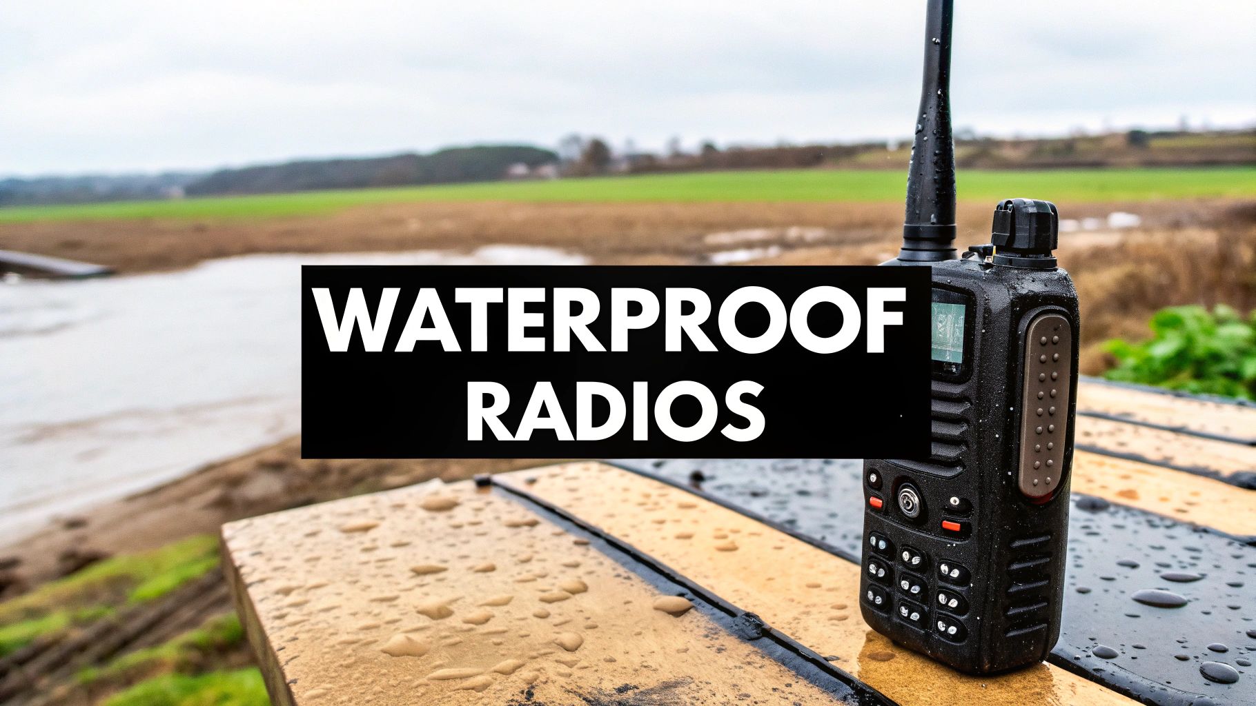 Collection of waterproof communication devices in a gallery layout