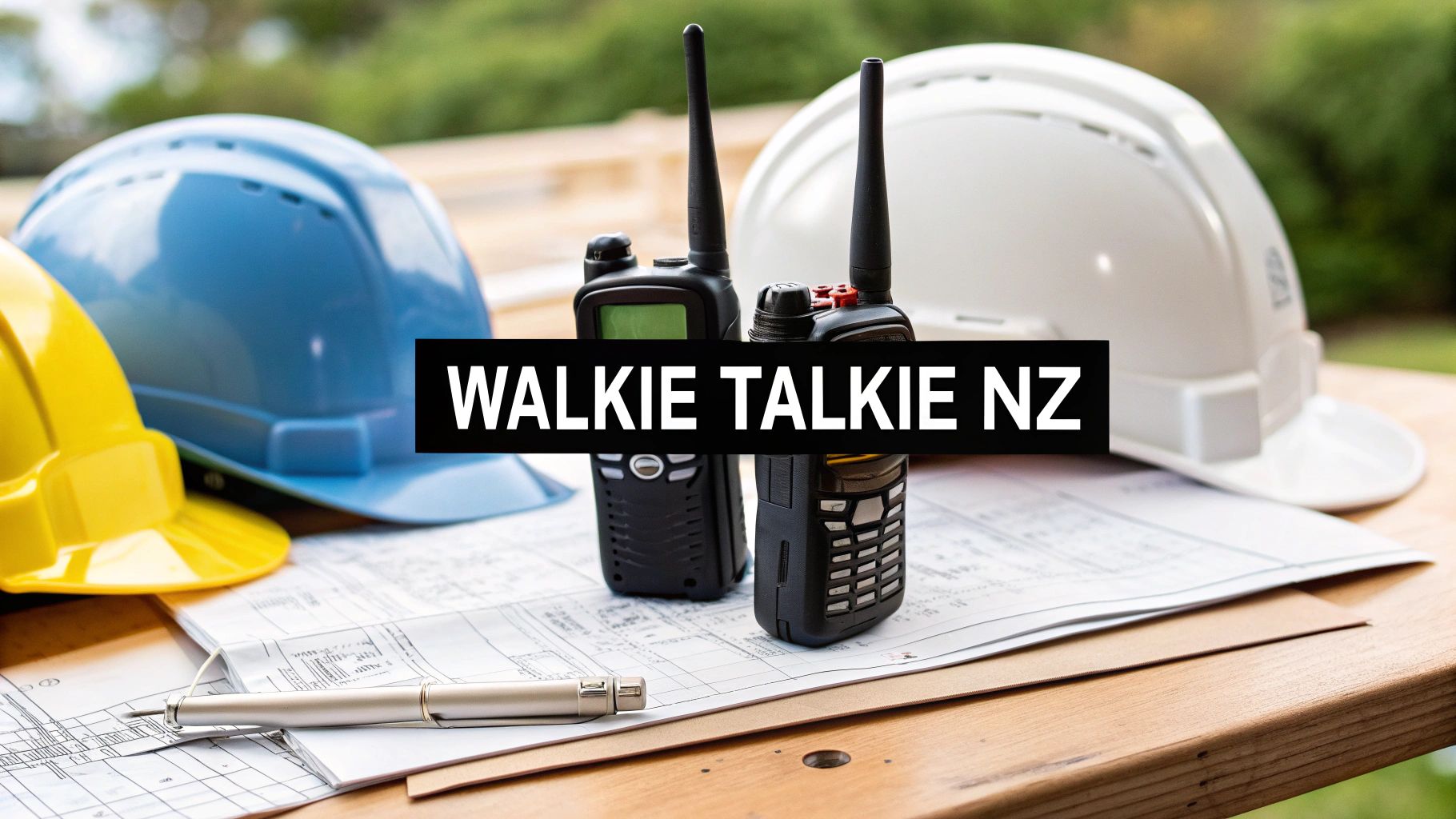 Collection of walkie talkies with mobile systems nz in a gallery layout