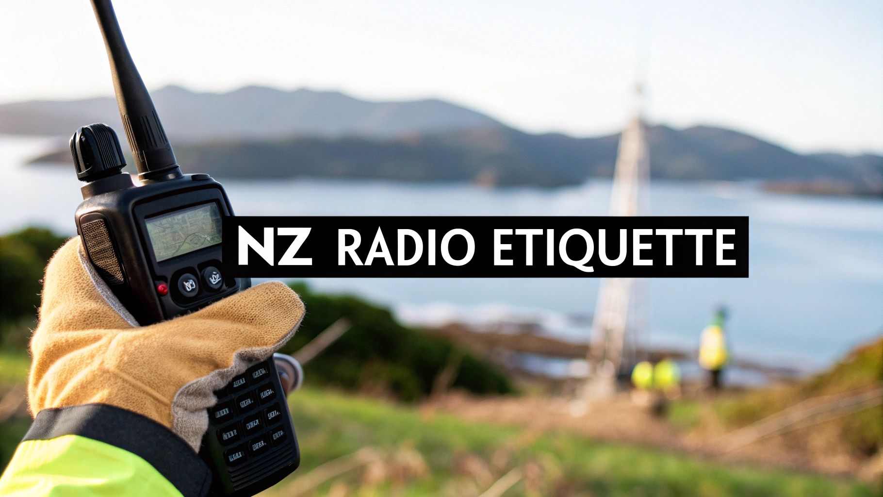 Collection of New Zealand two-way radio etiquette in a gallery layout