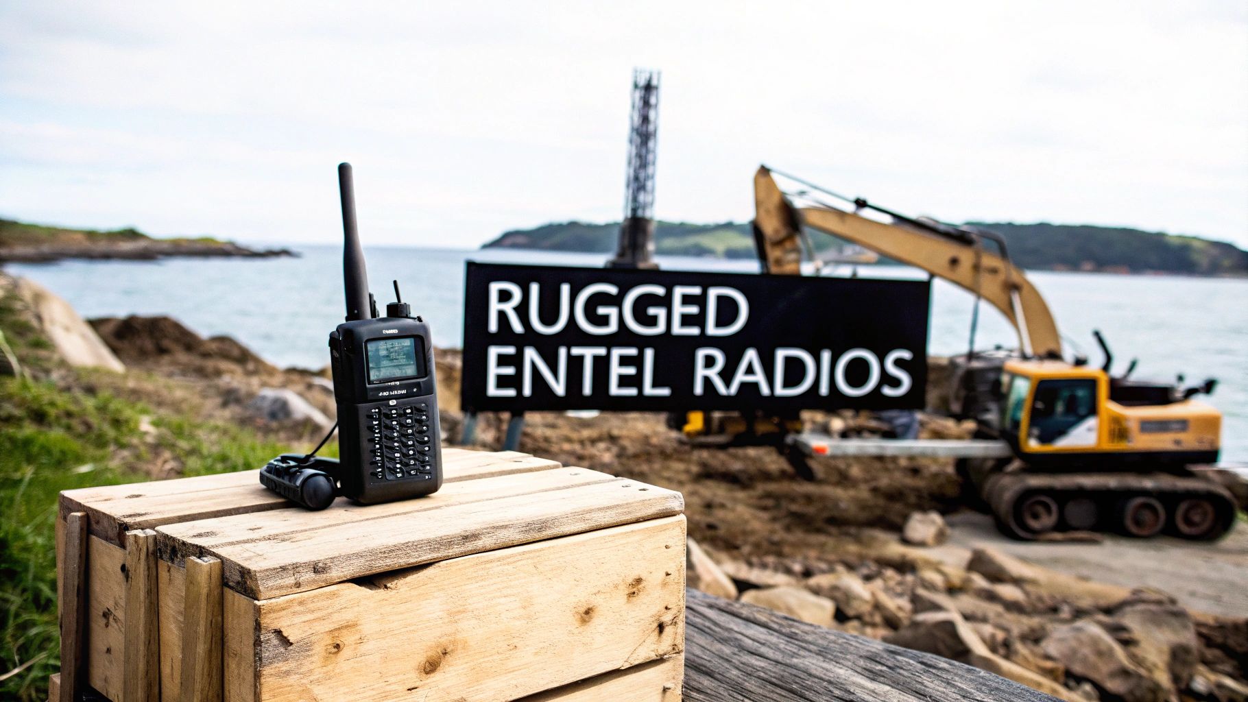 Collection of rugged entel portable radios in a gallery layout