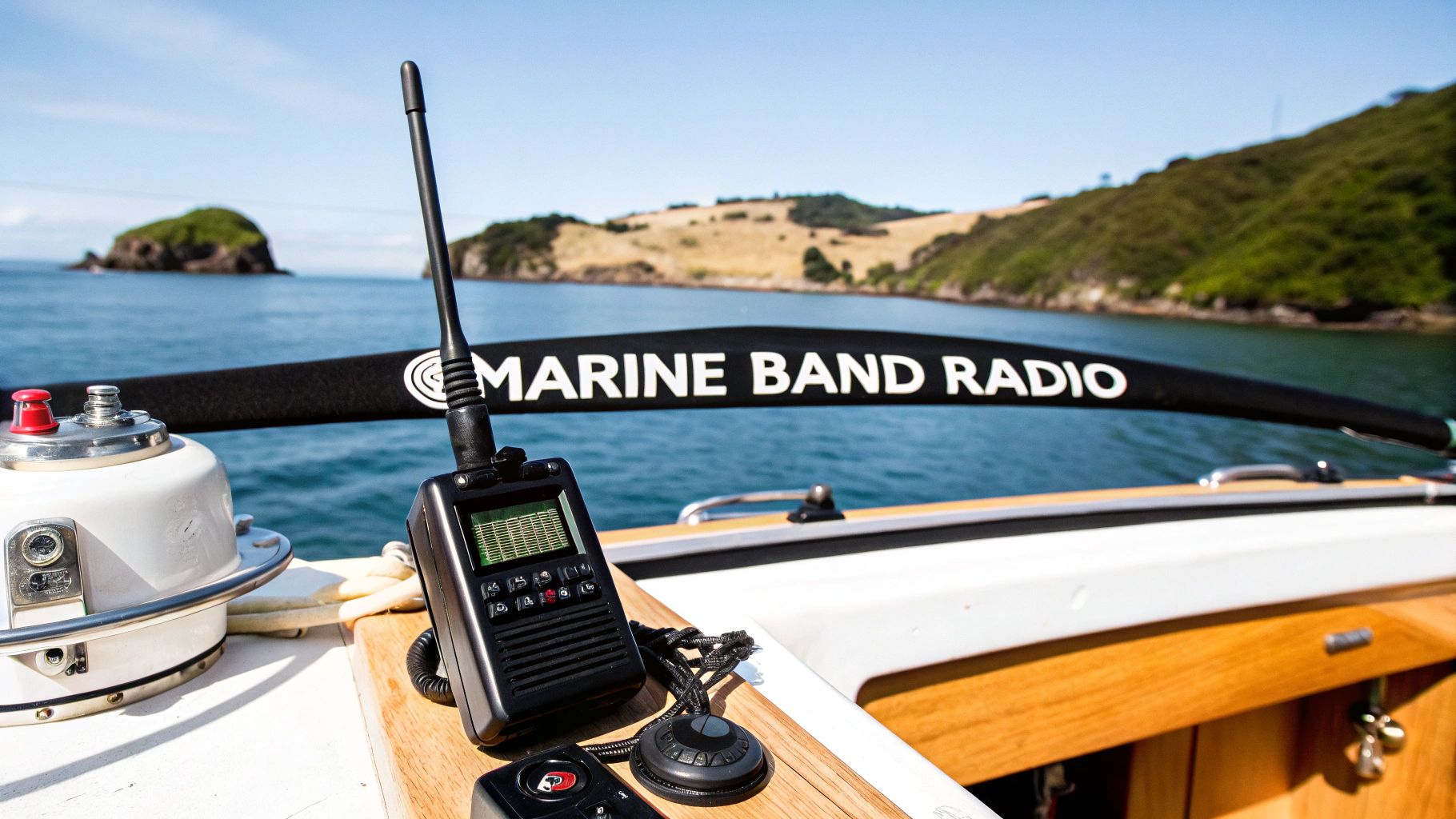 Collection of marine band radio options for safety at sea in a gallery layout