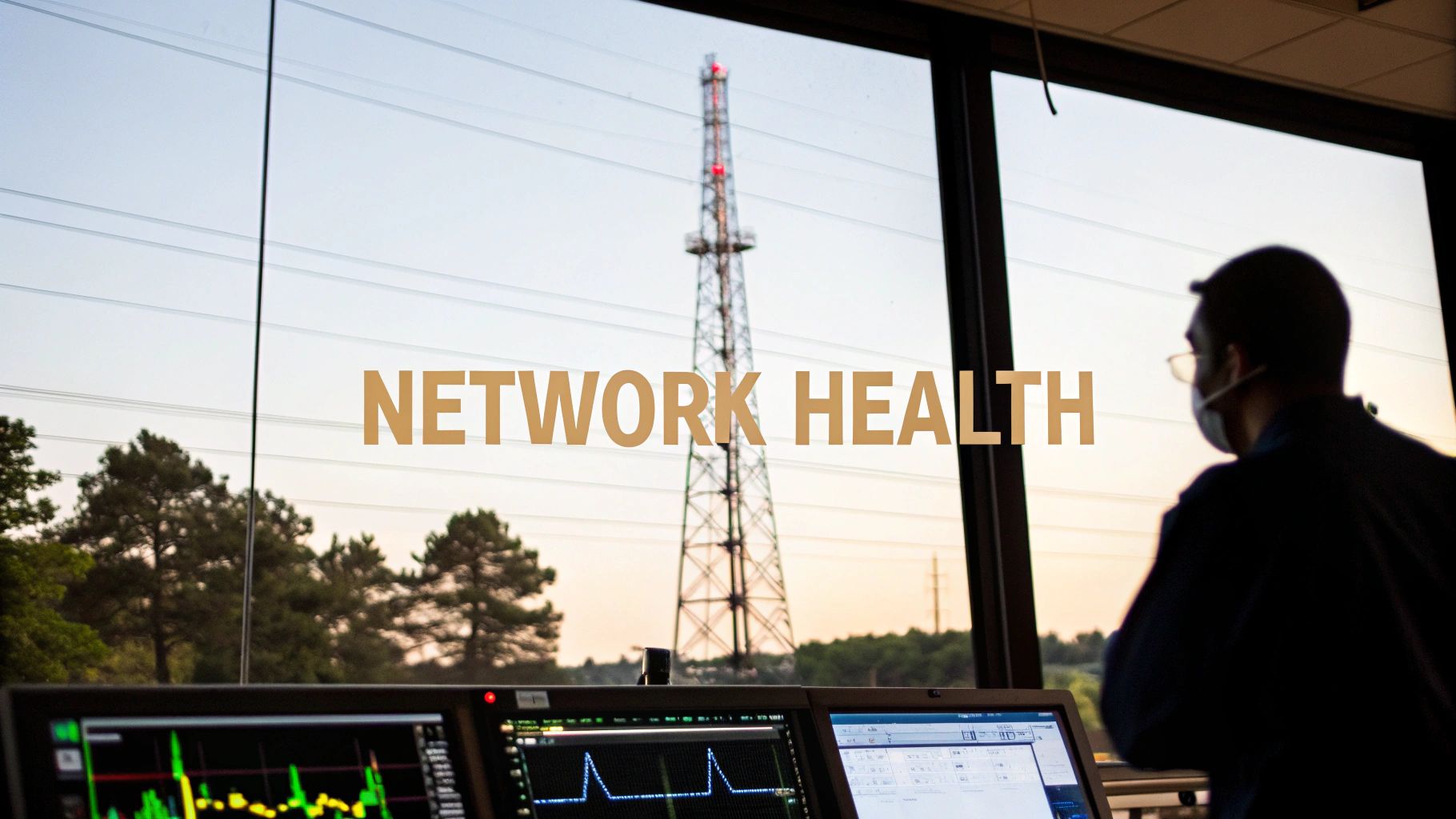 Collection of tait network health monitoring in a gallery layout