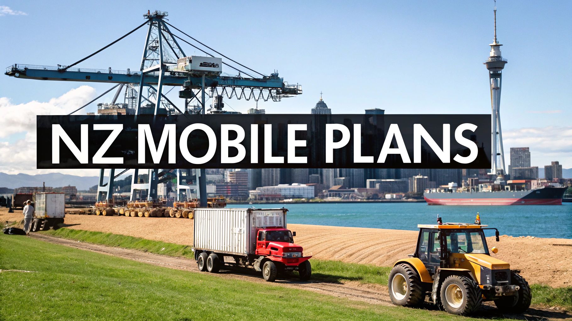 Collection of NZ mobile communication plans in a gallery layout