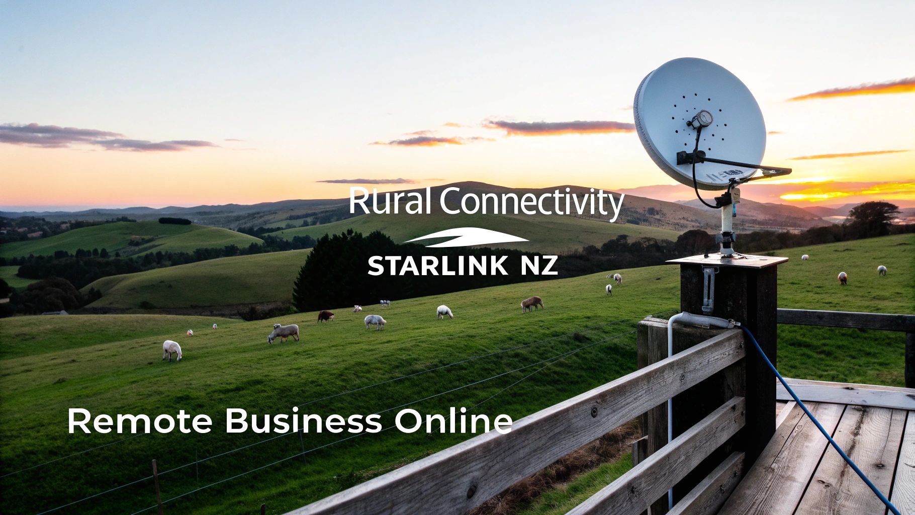 Collection of rural starlink connectivity New Zealand in a gallery layout