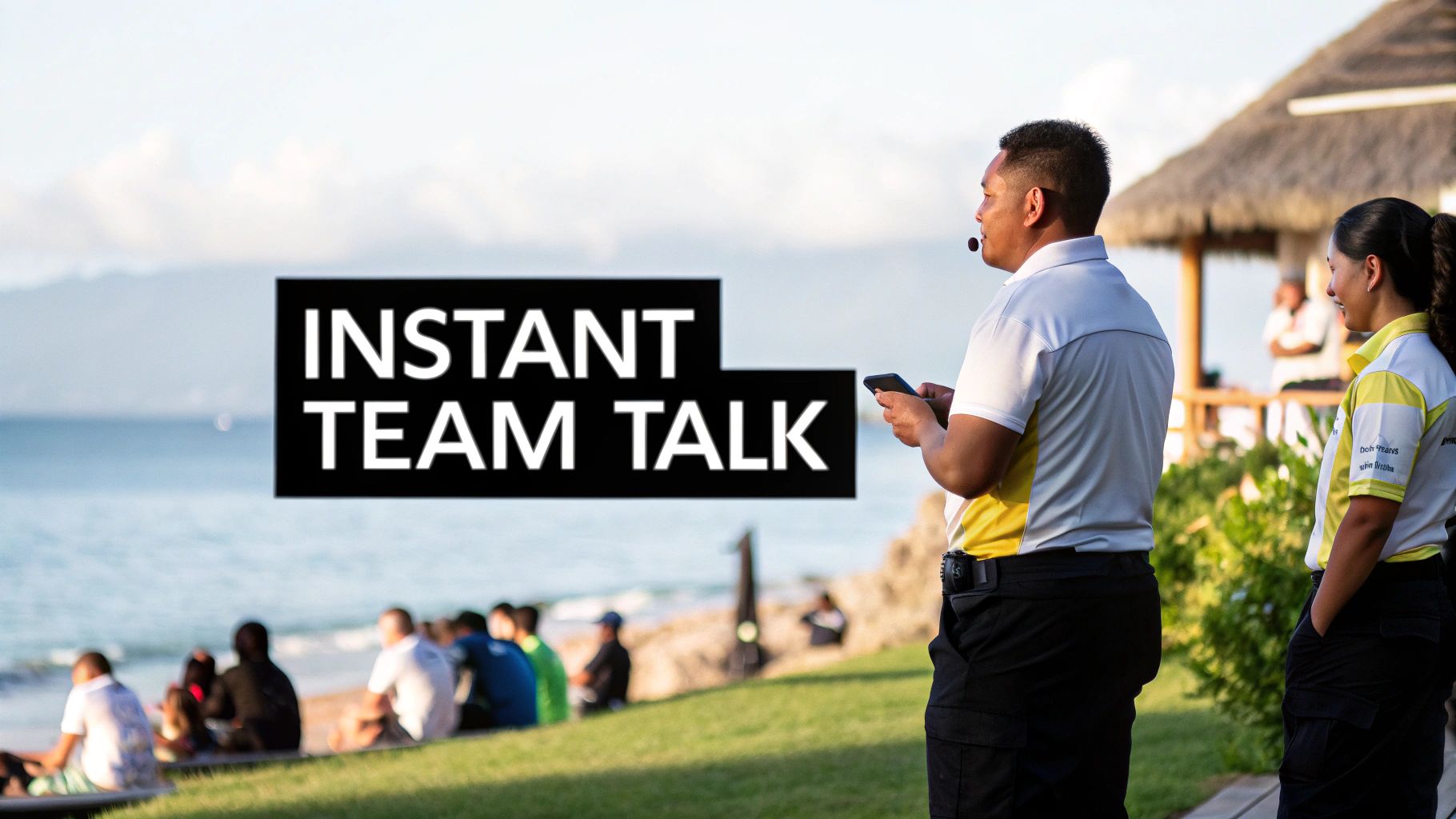 Collection of walkie talkies for hospitality and tourism in a gallery layout