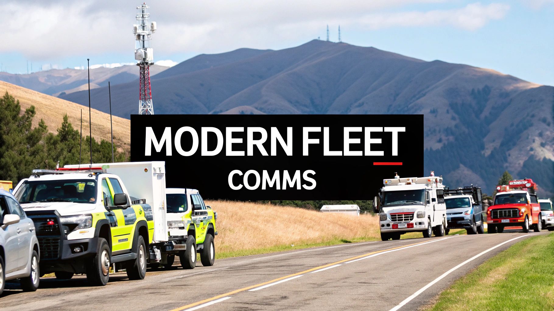 Collection of Modern fleet communications for health and safety in a gallery layout