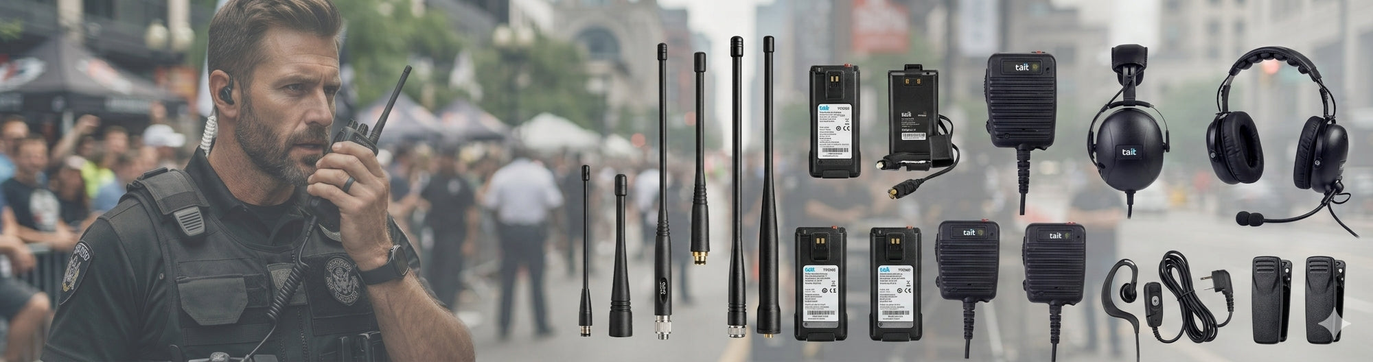 Collection of Tait TP9300 / TP9400 Parts & Accessories in a gallery layout