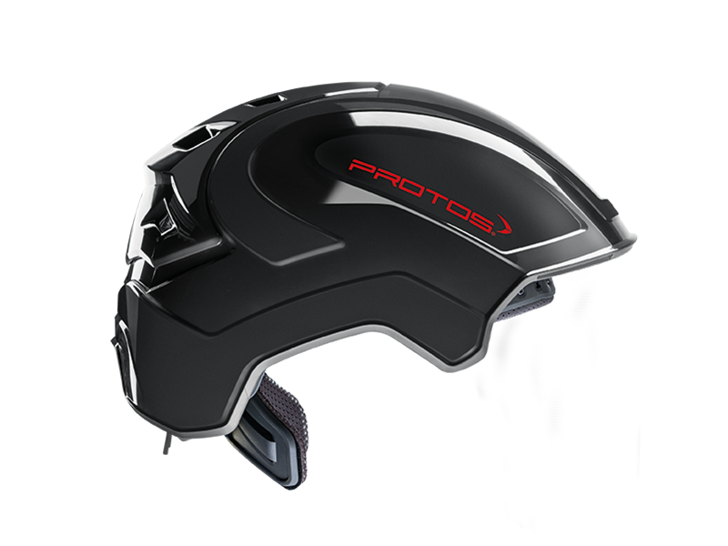 Collection of Protos Integral Industry Helmet Black, front view in a gallery layout