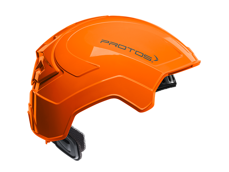 Collection of Protos Integral Industry Helmet Orange, front view in a gallery layout