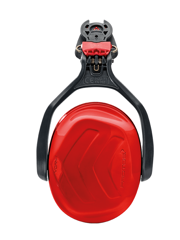 Collection of Protos Hearing Protection ear muff, Red in a gallery layout