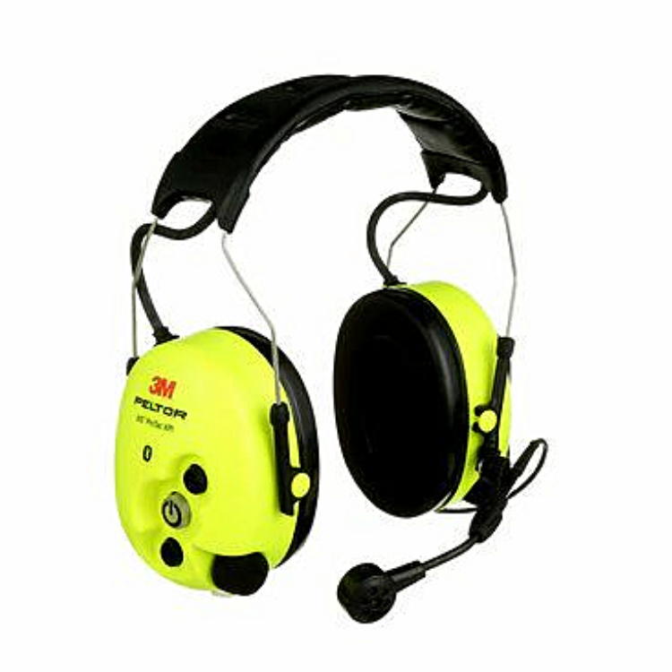 Collection of 3M Peltor WS ProTac XPI Bluetooth headset, hi-vis yellow with boom microphone in a gallery layout
