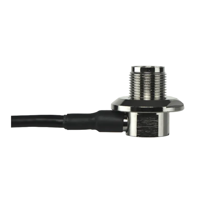 Collection of A black and silver threaded sensor probe with a black cable in a gallery layout