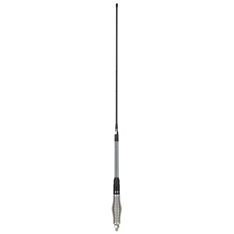 Collection of GME AE4018K1 elevated-feed antenna, full length view with spring and base in a gallery layout