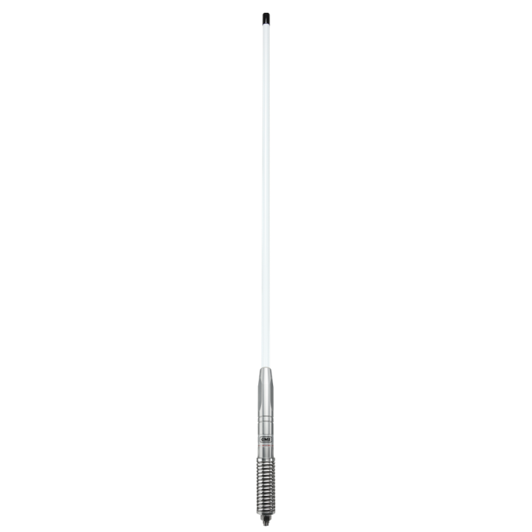 Collection of GME AE4703 white radome antenna, full length view with spring base in a gallery layout