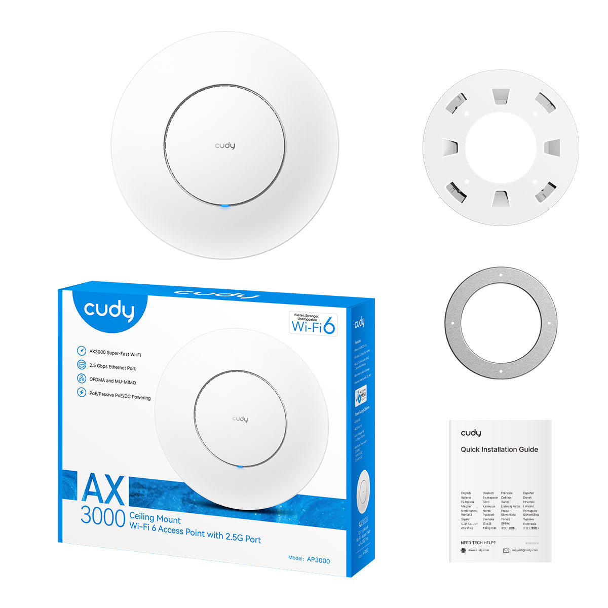 Collection of Cudy AP3000 access point, product photo in a gallery layout