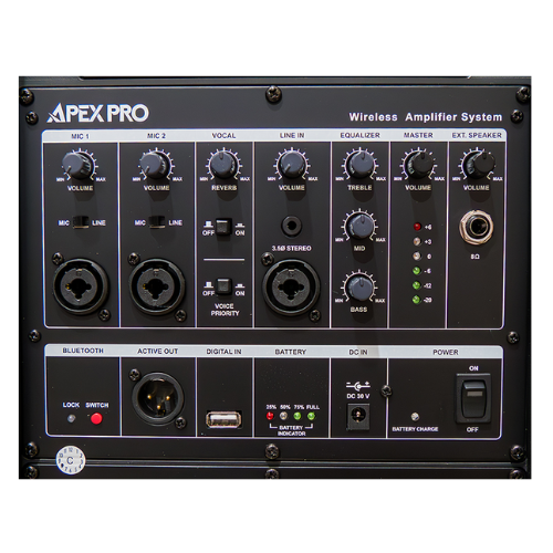 Collection of Chiayo APEX-PRO Apex Pro Portable Sound System / Apex Pro BT PA System Controls in a gallery layout