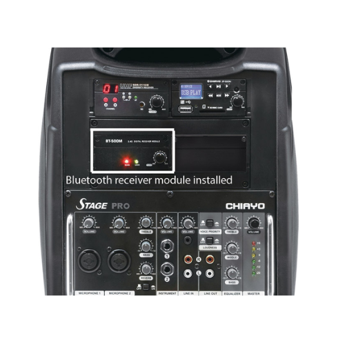 Collection of Chiayo BT-500M Bluetooth Receiver Module for Portable PA System Back in a gallery layout