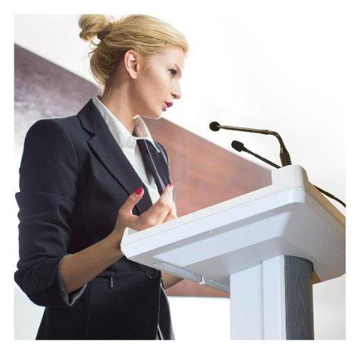 Collection of Chiayo LECTERN-PROS Wireless Lectern with B/T and 2 telescoping mics (grey) in a gallery layout