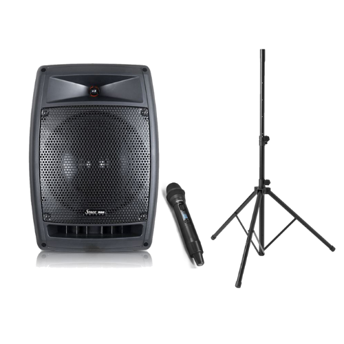 Collection of Chiayo STAGE_MAN_PACK1 Portable Sound System Package- Stage Man & Mic in a gallery layout