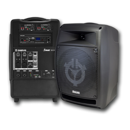 Collection of Chiayo STAGE_MAN Portable Sound System / Stage Man PA Speaker Combo in a gallery layout