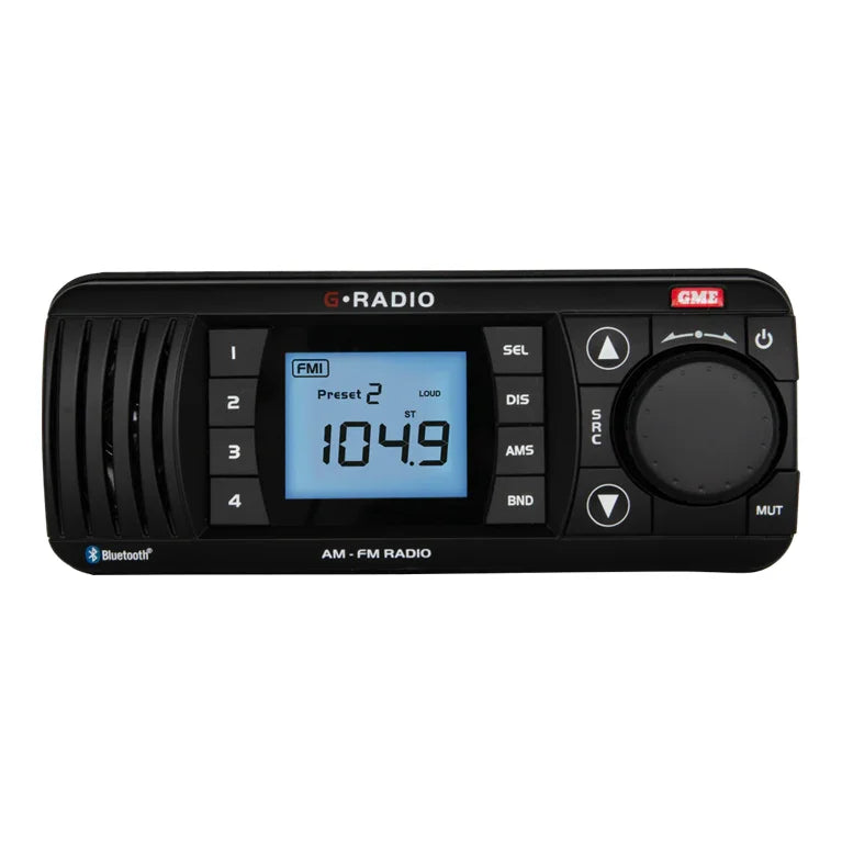 Collection of GME GR300BT black stereo in a gallery layout