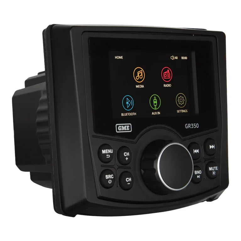 Collection of GME GR350BT bluetooth stereo black in a gallery layout