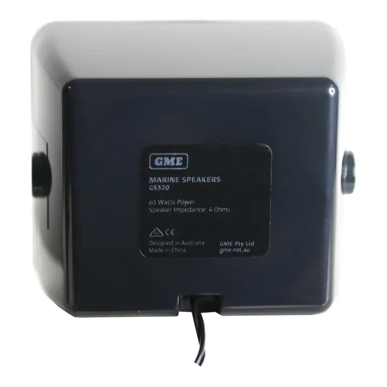 Collection of GME GS320B marine speaker black in a gallery layout