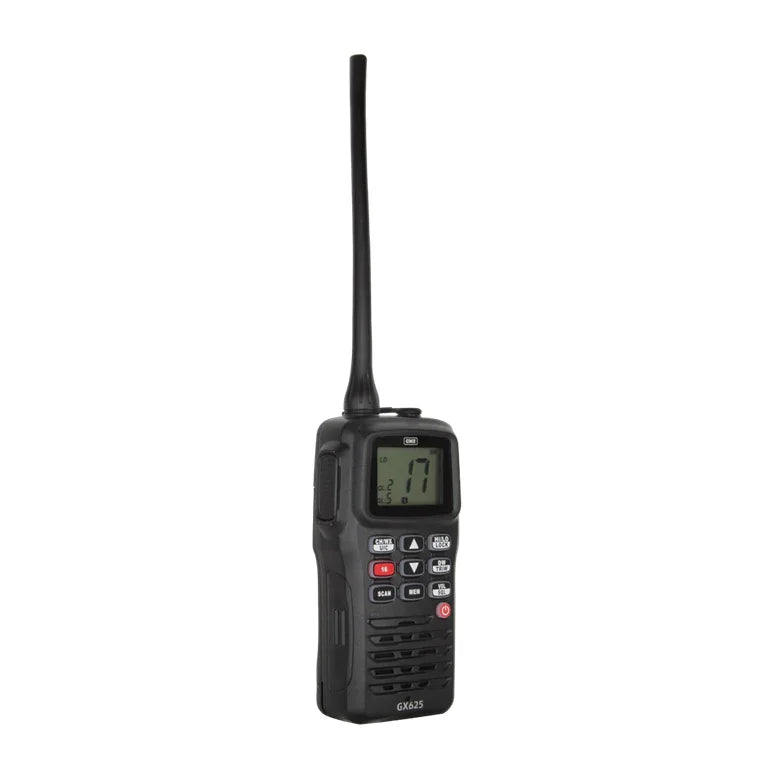 Collection of GME GX625B VHF marine radio black in a gallery layout