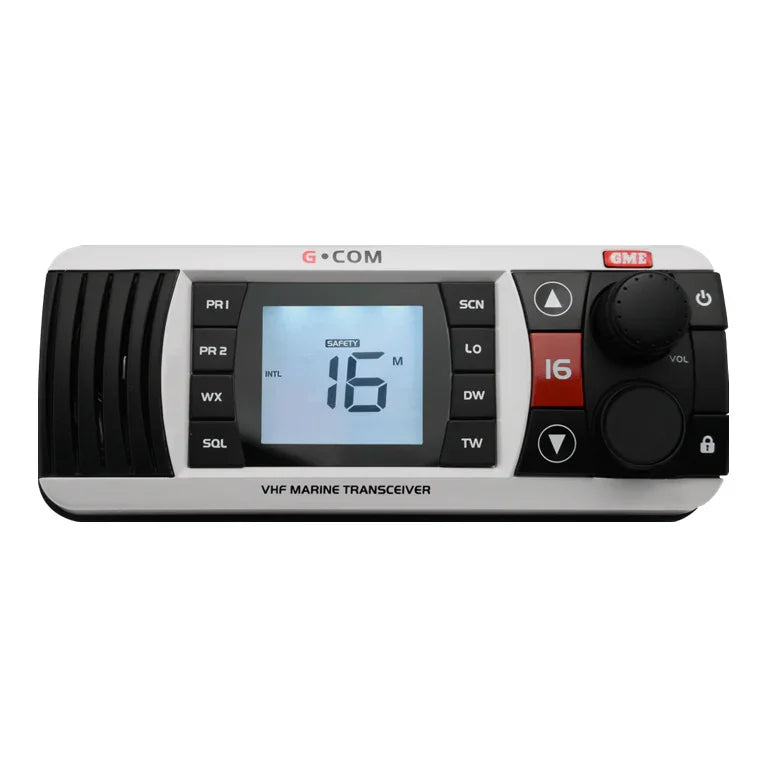 Collection of GME GX700W VHF marine radio white in a gallery layout