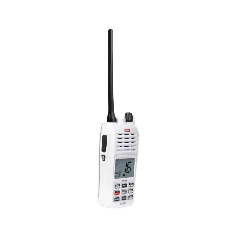 Collection of GME GX865 VHF portable white in a gallery layout