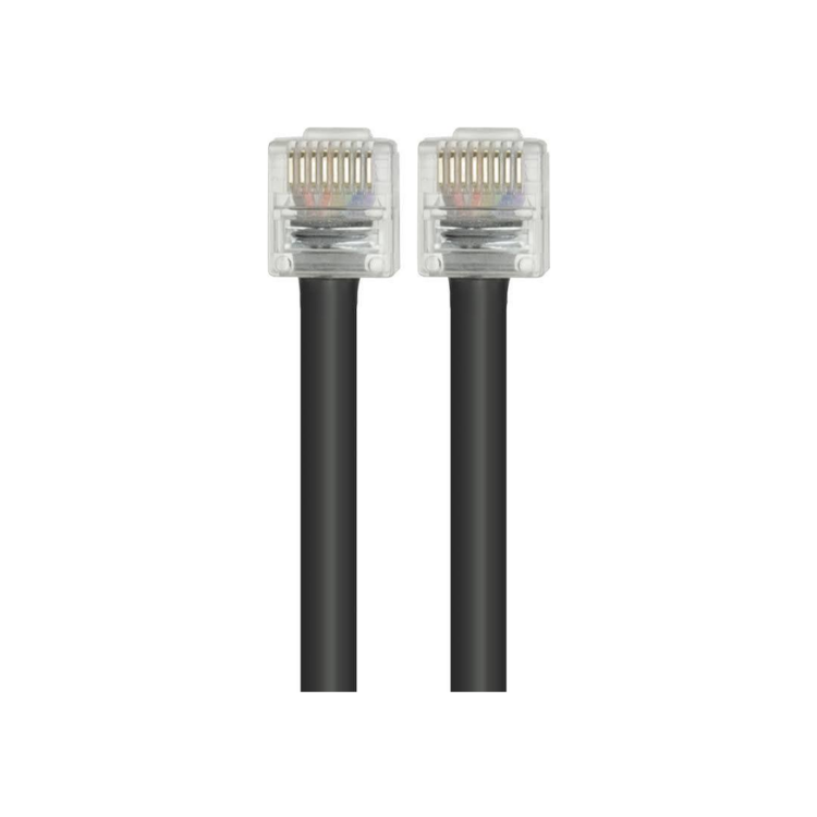 Collection of A black Ethernet cable with RJ45 connectors on both ends in a gallery layout