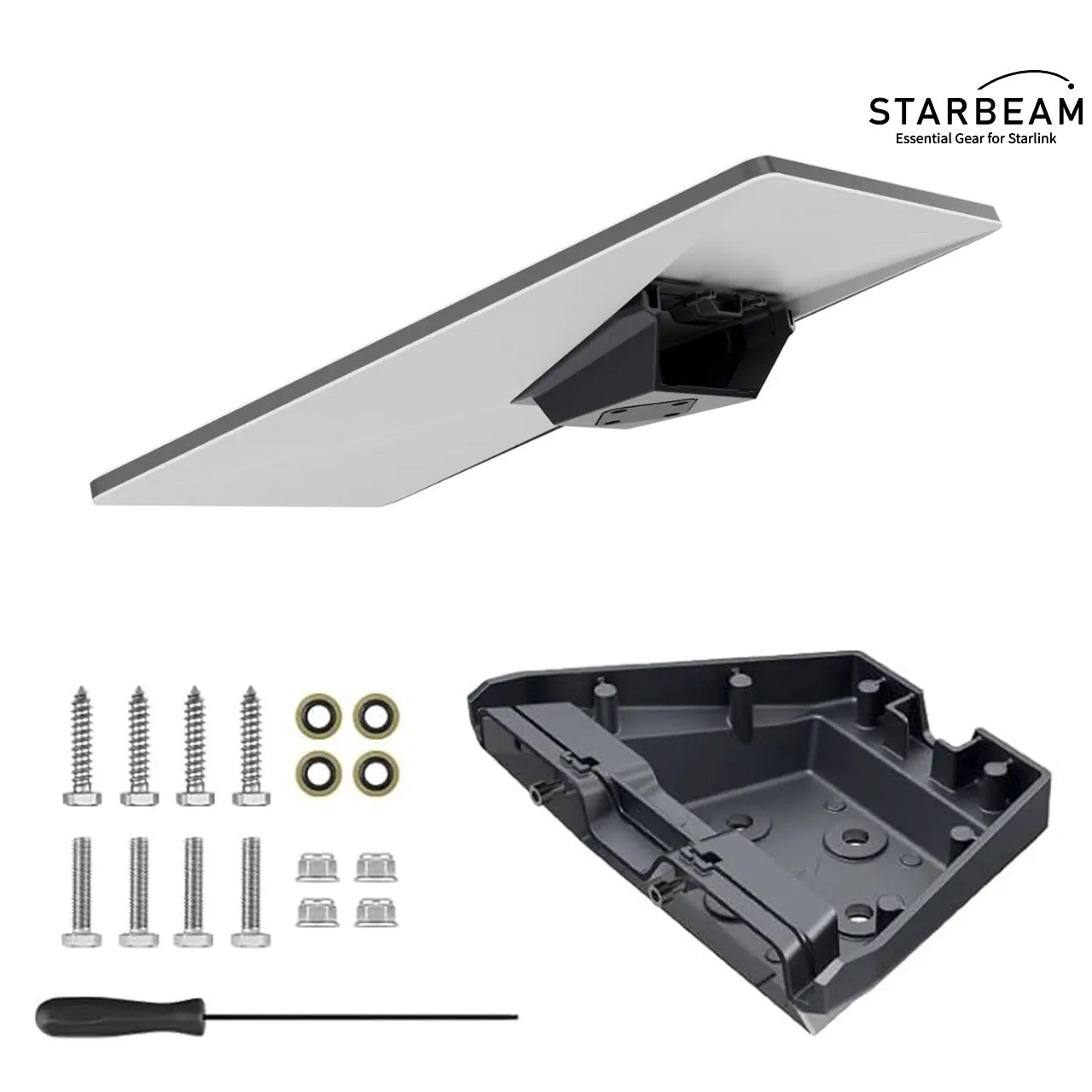 Collection of STARBEAM Starlink Gen3 Standard Mobility Anti-Theft Kickstand Mount, aluminium alloy kit in a gallery layout