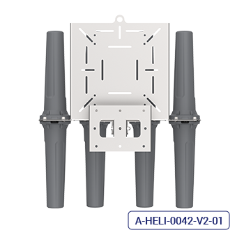Collection of Poynting HELI-42 tunnel antenna, top view showing bi-directional elements in a gallery layout