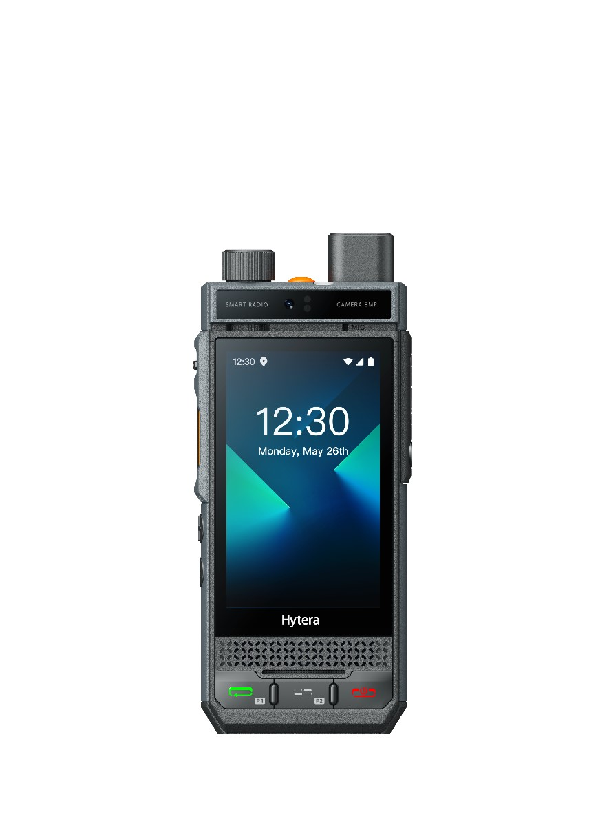 Collection of Hytera P60 smart PoC radio, front view in a gallery layout