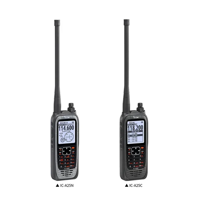 Collection of Icom A25NE A25CE aviation radio in a gallery layout