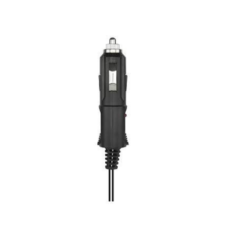 Collection of A black car cigarette lighter power adapter with a black plug cable in a gallery layout