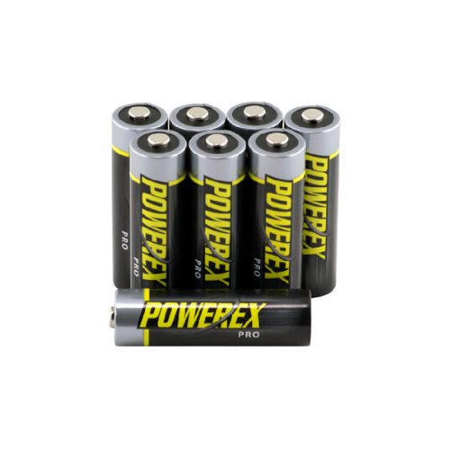 Collection of MH-8AAPRO-BH Powerex AA Batteries 8-pack 2700mA in a gallery layout