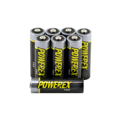 Collection of MH-8AAPRO-BH Powerex AA Batteries 8-pack 2700mA in a gallery layout