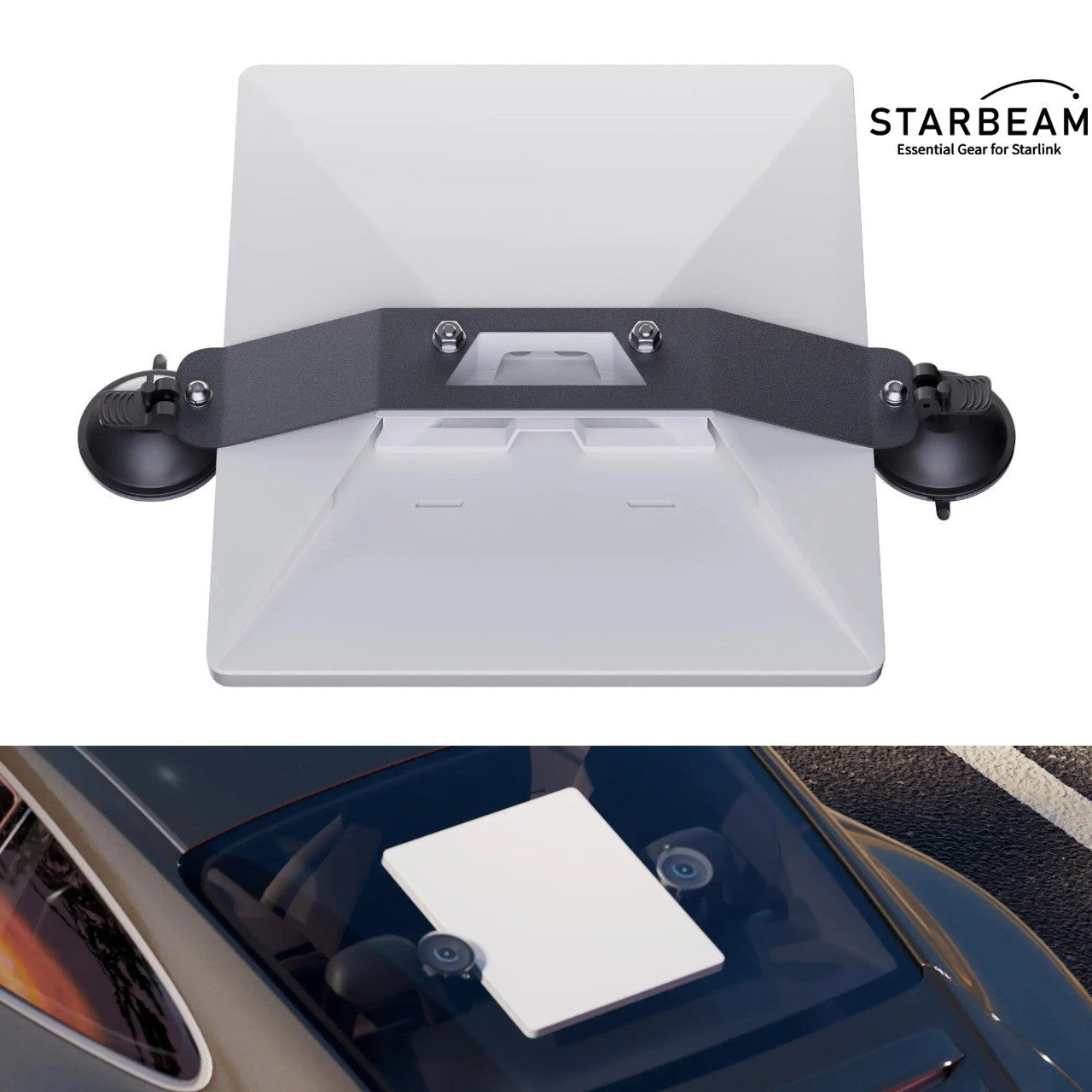 Collection of STARBEAM Starlink Mini 2 Suction Cup Mount with aluminium crossbar in a gallery layout