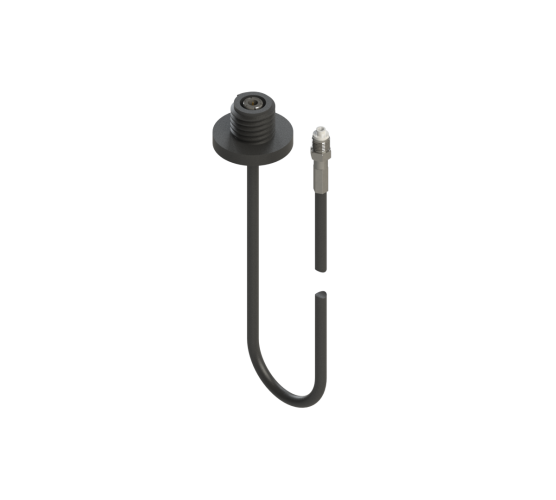 Collection of A dark gray U-shaped cable with a threaded connector on one end in a gallery layout