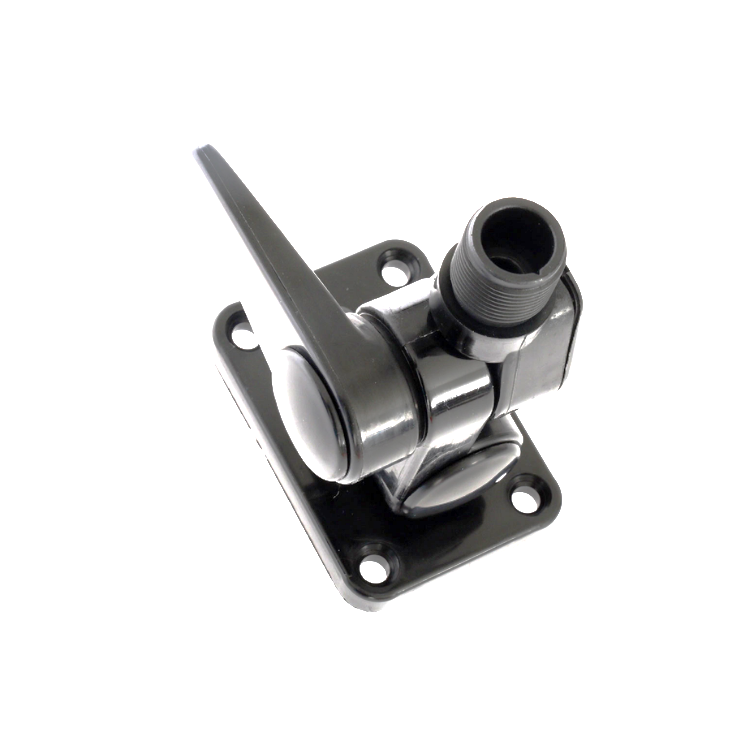 Collection of A black plastic and metal water filter assembly with a lever handle and threaded connection in a gallery layout
