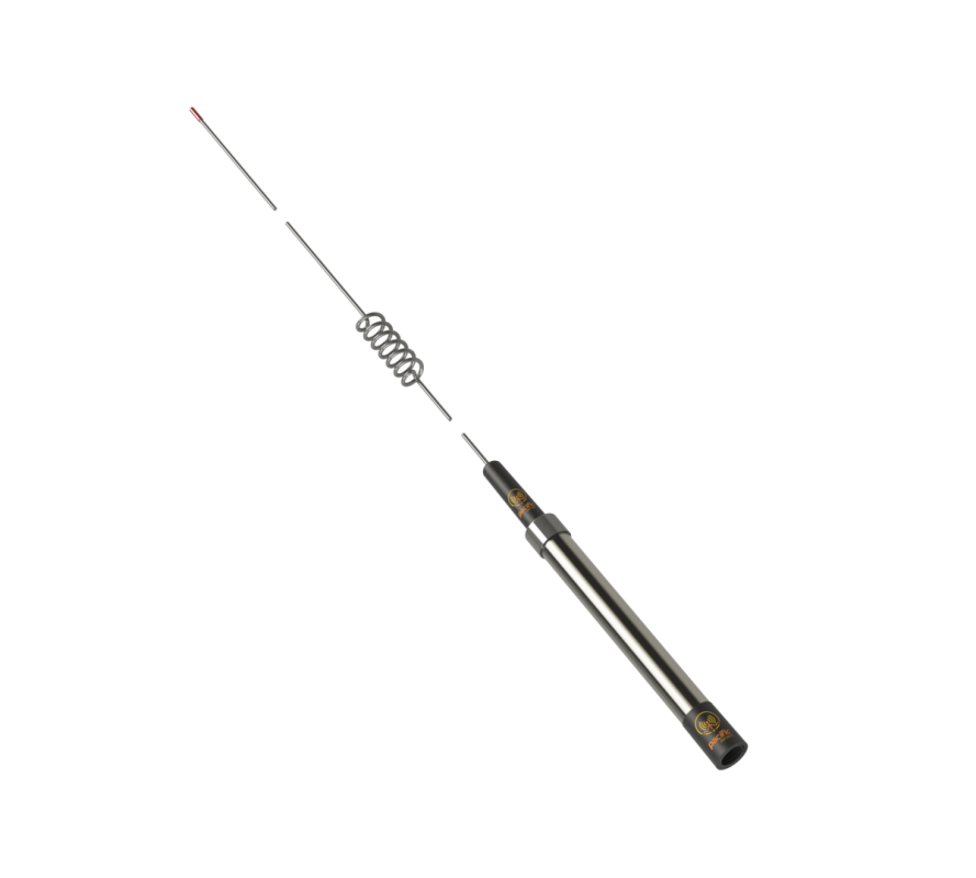 Collection of A long, slim metallic tool or accessory with a coiled spring section in a gallery layout