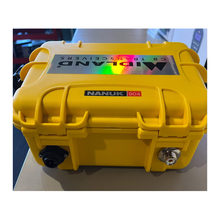 Collection of portable am cb radio in carry case connectors in a gallery layout